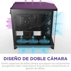 Caja/Torre NZXT H9 Flow (2025) Negro