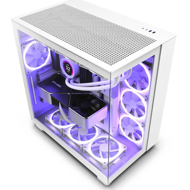 Caja/Torre NZXT H9 Flow Blanco
