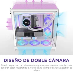 Caja/Torre NZXT H9 Flow RGB (2025) Blanco