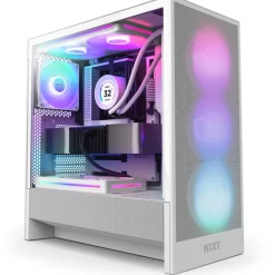 Caja/Torre NZXT H5 Flow RGB Blanco
