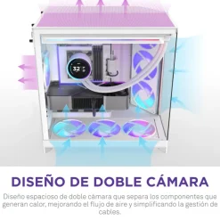 Caja/Torre NZXT H9 Flow RGB Plus (2025) Blanco