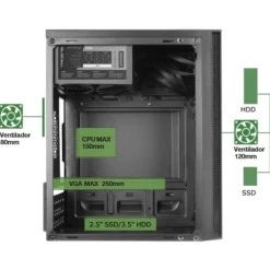 Caja/Torre Tacens Anima AC5500 Negro + PSU 500W