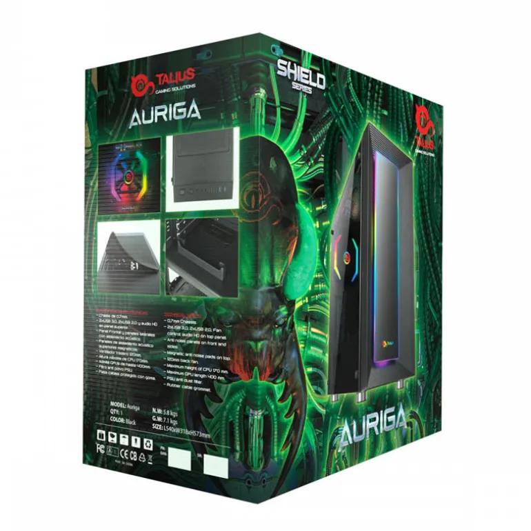 Caja/Torre Talius Auriga Negro