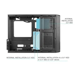 Caja/Torre Tooq TQC-3008U3C Negro - PSU SFX 500W