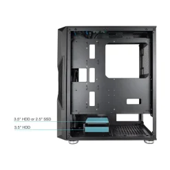 Caja/Torre TooQ TQGCC103-B Nightcity ARGB Negro