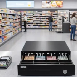 Cajón Portamonedas iggual IRON-15 37cm Negro