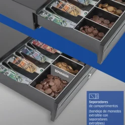 Cajón Portamonedas iggual IRON-30 42cm Negro