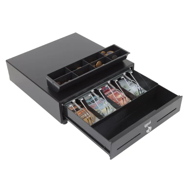 Cajón Portamonedas iggual IRON-XS 33cm 4+8 Negro