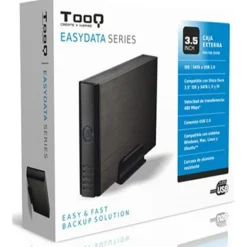 Carcasa TooQ TQE-3520B - 3.5" IDE - SATA3 - USB 2.0 - Negra
