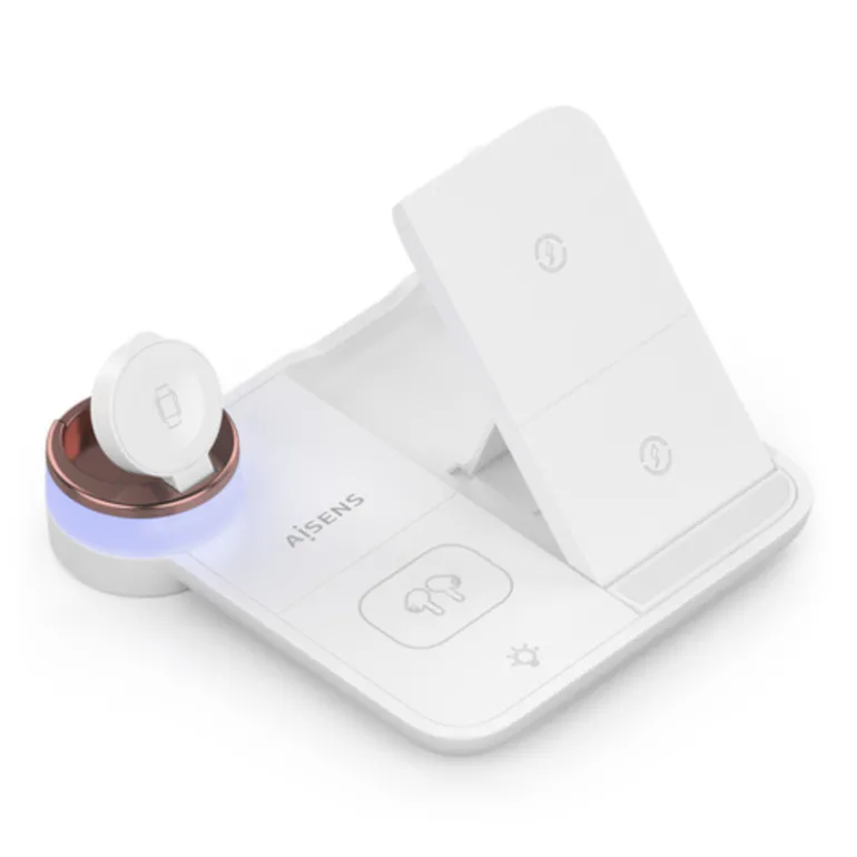 Cargador Aisens Inalámbrico USB-C 4 en 1 Blanco