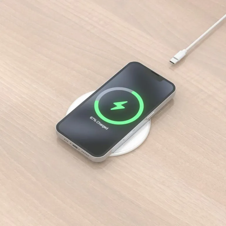 Cargador Aisens Inalámbrico USB-C Blanco