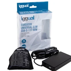 Cargador iggual IGG318065 Universal Slim 90W