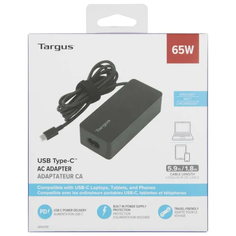 Cargador portátil Targus USB-C 65W PD