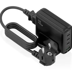 Cargador USB Aisens 140W GaN ASCH-140W4P056-BK (3xUSB-C) PD3.1 QC4.0 QC5.0 + (1xUSB-A) QC3.0 Negro