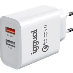 Cargador USB iggual Doble Carga Rápida QC3.0 30W