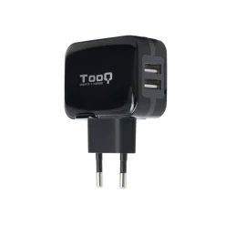 Cargador USB Tooq Pared USBx 2 Negro