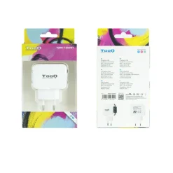 Cargador USB Tooq Pared USBx 2 Blanco