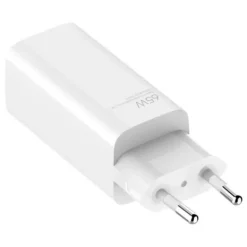 Cargador USB Xiaomi 65W Fast Charger GaN Combo 1xUSB-A 1xUSB-C Blanco + Cable USB A-C