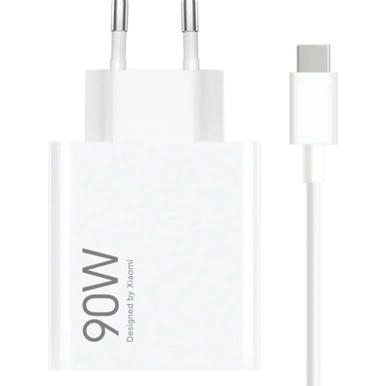 Cargador Xiaomi 90W HyperCharge Combo (1xUSB-A) Blanco + Cable (USB A-C)