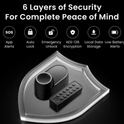 Cerradura Inteligente SwitchBot Lock Ultra TOUCH Combo Inalámbrico Negro