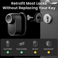Cerradura Inteligente SwitchBot Lock Ultra TOUCH Combo Inalámbrico Negro