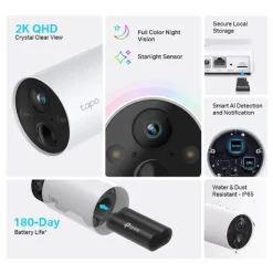 Cámara Videovigilancia TP-Link Tapo C420S2 2k QHD 2560x1400 px