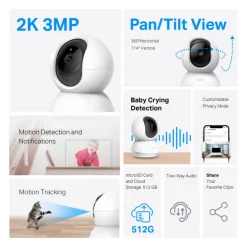 Cámara Videovigilancia TP-Link Tapo TC71 Wi-Fi 2K 360º Nocturna