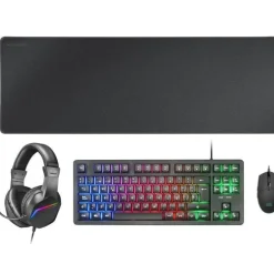Combo  Mars Gaming 4EN1 MCP-RGB3 Negro