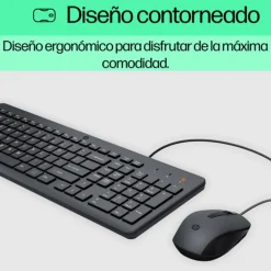Combo Teclado/Ratón HP 150 USB Negro
