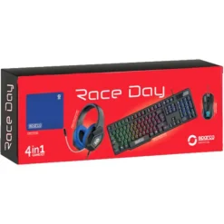 Combo Teclado/Ratón Sparco Kit Gaming 4 En 1 Alfombrilla + Auriculares