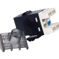Conector RJ45 Phasak Keystone Dual UTP SD 3018 Cat.6 UTP Negro
