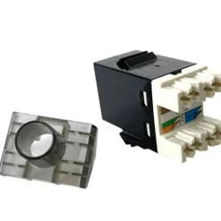 Conector RJ45 Phasak Keystone Dual UTP SD 3018 Cat.6 UTP Negro