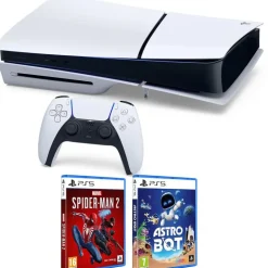 Consola Sony PS5 Slim 1TB SSD + Spider-Man 2 + Astro Bot