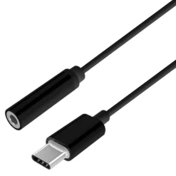 Conversor Aisens A109-0385 USB-C A Audio Estilo Apple 15cm Negro