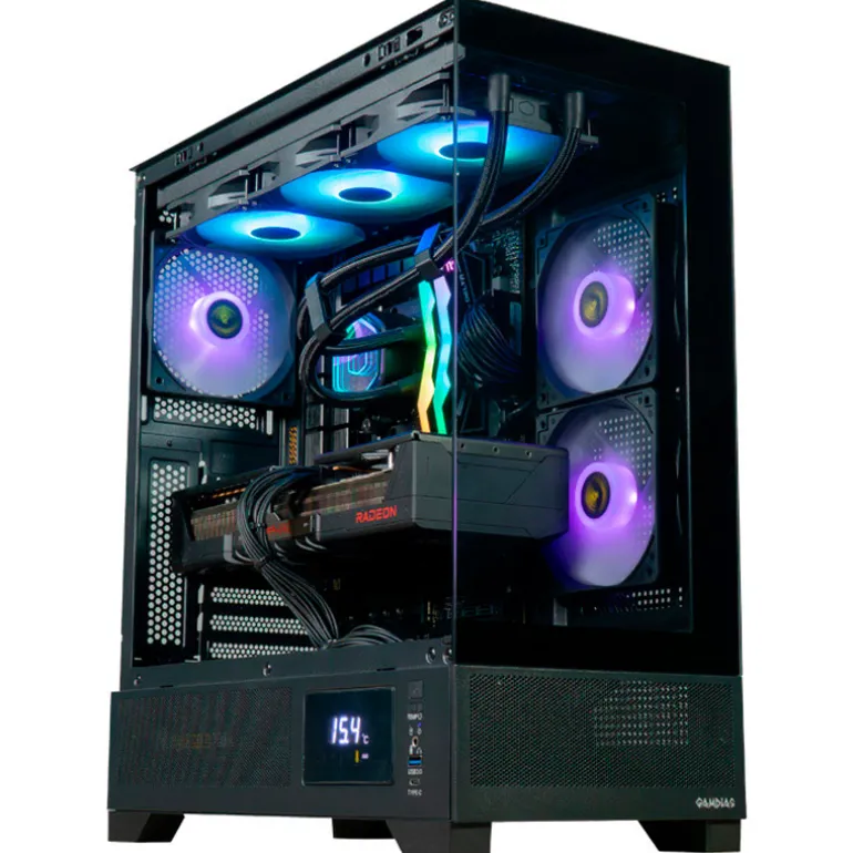 COOLPC RED X - Ryzen 7 7800X3D / Radeon RX 9070 XT 16GB / 32GB DDR5 6000Mhz / NVMe 2TB