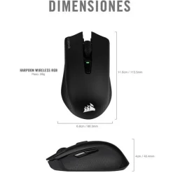 Corsair Harpoon RGB Wireless Gaming 10.000 Dpi - Ratón