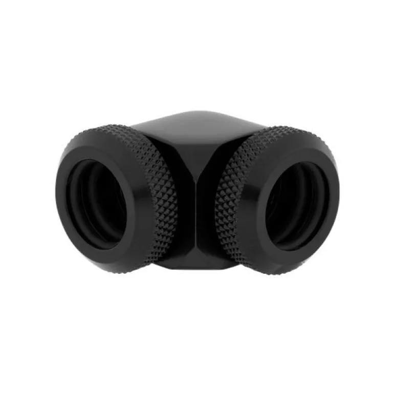 Corsair Hydro X Series XF Hardline 90° 12mm OD (Doble Pack) Negro - Racor