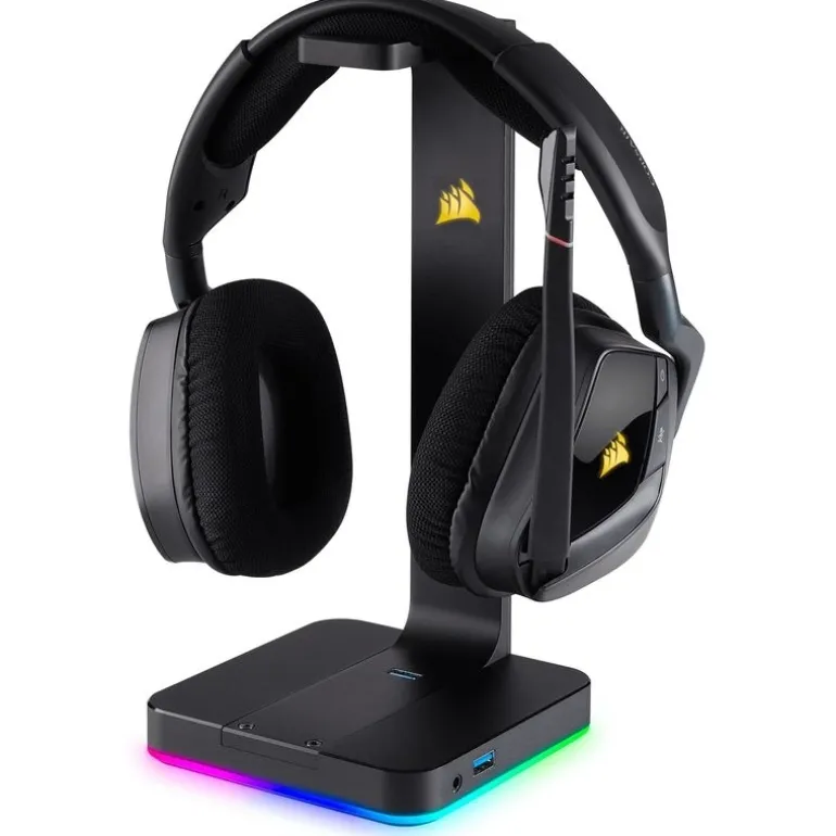 Corsair Premium ST100 RGB Gaming Surround 7.1 - Soporte Auriculares