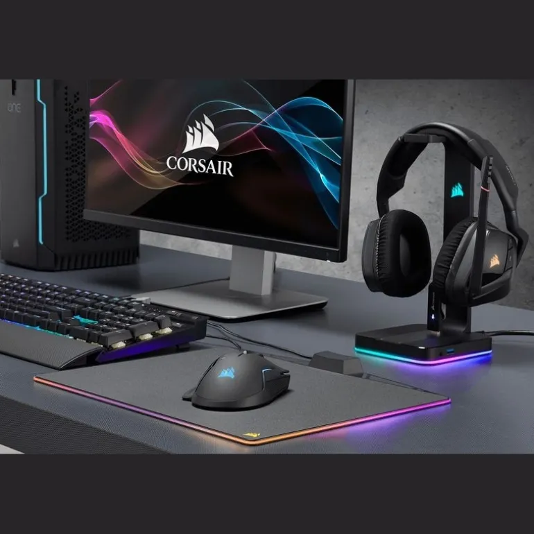 Corsair Premium ST100 RGB Gaming Surround 7.1 - Soporte Auriculares