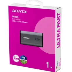 Disco Duro Externo Adata Elite SE880 SSD 1TB USB 3.2 Gris