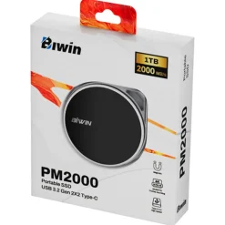 Disco Duro Externo Biwin Amber PM2000 SSD 1TB USB 3.2 Negro