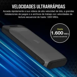 Disco Duro Externo Corsair EX100U SSD 4TB USB 3.2 Gen 2x2 Negro