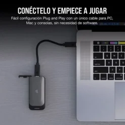 Disco Duro Externo Corsair EX100U SSD 4TB USB 3.2 Gen 2x2 Negro