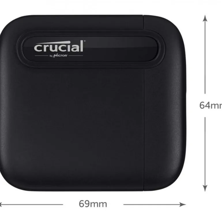 Disco Duro Externo Crucial X6 SSD 2TB 2.5" USB 3.1 Negro