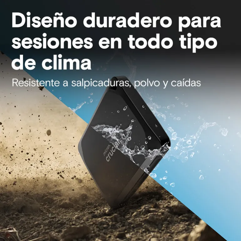 Disco Duro Externo Crucial X10 Pro SSD 1TB USB 3.2 Gen2 2x2 Negro