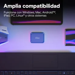 Disco Duro Externo Crucial X10 SSD 4TB USB 3.2 Gen2 2x2 Azul