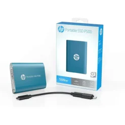 Disco Duro Externo HP P500 SSD 500GB USB 3.1 Azul