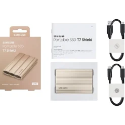Disco Duro Externo Samsung SSD T7 Shield 2TB USB 3.2 Beige