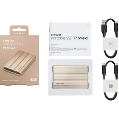 Disco Duro Externo Samsung SSD T7 Shield 1TB USB 3.2 Beige