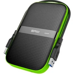 Disco Duro Externo Silicon Power Armor A60 HDD 1TB 2.5" USB 3.2 Resistente Golpes Agua Negro